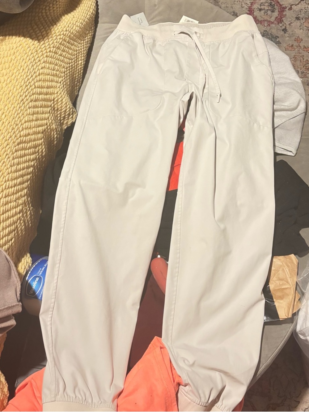 lululemon athletica Men's Cream Drawstring Joggers